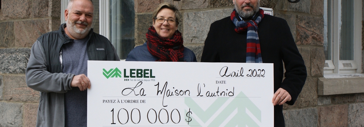 Résidence Doris-Dickner : Groupe Lebel remet une contribution de 100 000 $ à La Maison l’autnid