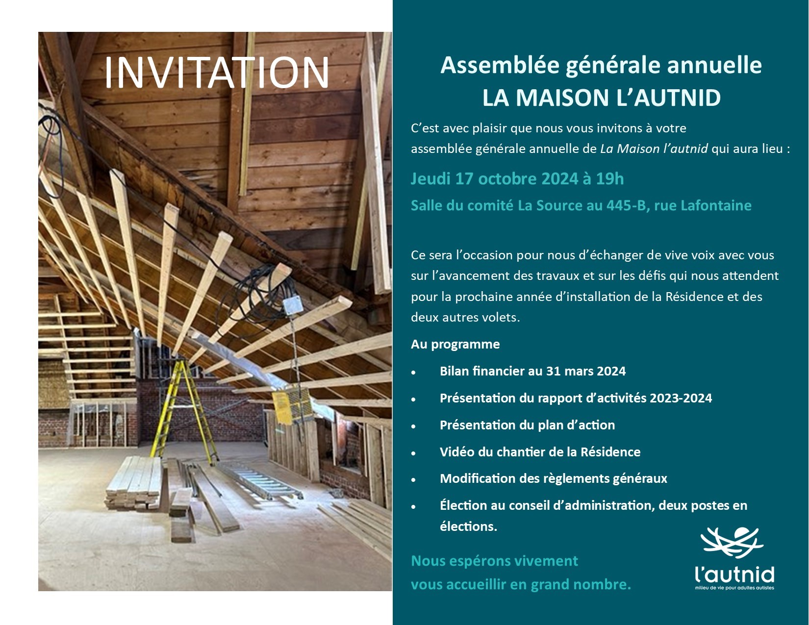 Assemblée générale annuelle 2024 de la Maison l’autnid